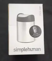 NEW simplehuman Mini Countertop Trash Can Stainless 1.5 Liter/0.4 Gal