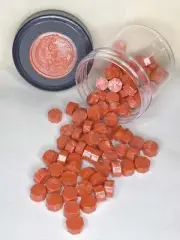 100 Count Frosted Peach Brandy Sealing Wax Beads