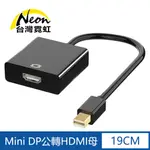 MINI DP公轉HDMI母轉接線-大殼款