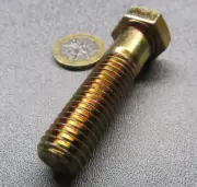 Bolt, PT, GRADE 8 Yellow Zinc Chromate 9/16"-12 x 2.25" Length, 10 Pc