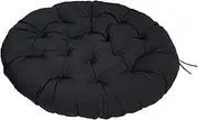 Lifup Water Resistant Papasan Cushion, Rocker Chair Pads, Hammock Seating Cushion for Hanging Egg Chair Folding Garden Sofa Patio Garden Swing Chair Black Round 24"