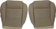 AOUTTUOA Driver & Passenger Side Bottom Leather Non-Perforated Seat Cover Tan Compatible with Ford Mustang V6 2005 2006 2007 2008 2009
