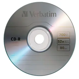 【台灣製造】10片-Verbatim威寶藍鳯凰CD-R 52X 700MB空白燒錄光碟片白金片