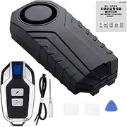Bike Alarm Anti Theft, Vibration Alarm with Remote, Wireless 113dB Sensor Vibration Security Device for Scooter Bicycles Moto Motorbike Sportbike