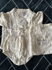 Peter Alexander Muslin Leopard Pj Set Girls Size 6-12 Months BNWT