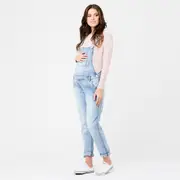 Ripe Maternity Denim Overalls - Pale Blue
