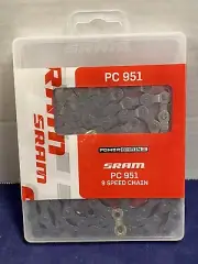 New Power Chain II SRAM PC-951 9-Speed Chain 114L W/PowerLink GOLD Connector
