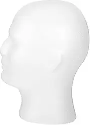 COMPUKAS Froth Mannequin Head Male Wig Head Model Stand for Displaying Hats Scarves Glasses Lightweight Design for Professional Personal Use for Wigs Headpieces