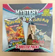 Pokemon SEALED Mystery Power Box 5 Booster Packs Chase Pack Seeded 1:10!