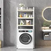 Standing Storage Shelf Over Washing Machine/Toilet 3 Tier Metal Rack for Large Bathroom Organization Laundry Room Shelving Unit