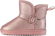 [Apawwa] Girls' Winter Boots, Warm Lined Boots, Girls' Slip-On Winter Shoes, Children's Comfortable Snow Boots for Girls