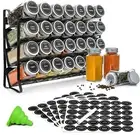 CARLA HOME Spice Rack Organiser with 28 Spice Jars, Spice Rack Organiser for ...