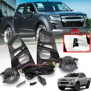 Fog Lamp Daylight Cover Black For Isuzu D-max Dmax Hi-Lander SX 4x4 Pickup 20-22