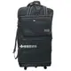 【葳爾登】折疊三層式旅行袋旅行箱五輪行李箱,登機箱,購物袋/耐重PVC底盤塑輪袋80cm黑色