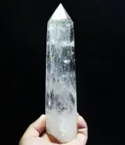 1.8lb Natural Clear White Quartz Crystal Tower Obelisk Wand Point Specimen