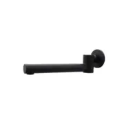 New Castano Milan Swivel Bath Spout Bathroom Round Black MISWBSC-B