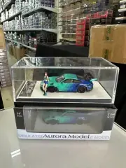 PORSCHE 992 GT3 RS FALKEN WITH FIGURE 1/64 SCALE DIECAST CAR MODEL BY AURORA