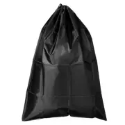 Clothes Storage Drawstring Bag 47.2" Height Bedding Organizer Bags, Black