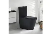 ACA Toilet Suite Tornado Rimless Flushing Silent Black High End Ceramic Back To Wall Soft closing Toilet Seat Cover WELS