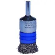 Banded Crimped Wire End Brush, Stainless Steel, 1/2 in dia x 0.006 in Wire,