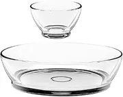 Anchor Hocking Whitman Glass Chip and Dip 2-Piece Set