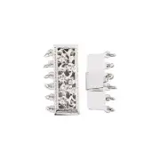 .925 Sterling Silver 3,4 or 6 Multi-Strand Filigree Pearl Bead Clasp Stringing