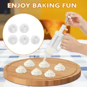 Cookie Press Kit DIY Cookie Press Decorating Kit with 6 Icing Nozzles and qiyTk