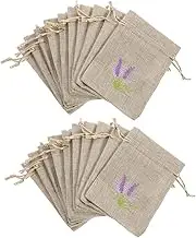 JECOMPRIS 20pcs Lavender Sachet Bags Empty Drawstring Storage Bags for DIY Craft Wedding Home Car Decorations and Party Supplies Elegant Cloth Design Aromatic Experience for Scents