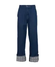JW Anderson Checked Turn-Up Brim Jeans IT50,IT48,IT46 Blue