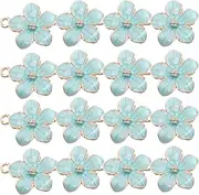 TEHAUX Unique Flower Beads DIY Jewelry Charms Set 50pcs Alloy Sakura Pendant for Craft Projects