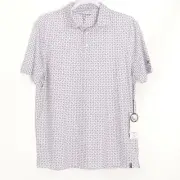 NWT Kenneth Cole Golf Polo 4 Way Flex Geometric Pattern Men's Small