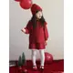 有嘉配飾-韓版女童2023秋冬新款新年球球針織毛衣半身裙女寶寶洋氣上衣裙子