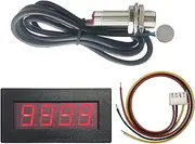 DIGITEN 4 Digital LED Tachometer RPM Speed Meter+Hall Proximity Switch Sensor NPN Red
