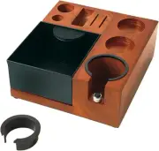Espresso Tamping Station Knock Box - 9 in1 Large, Nature Wood
