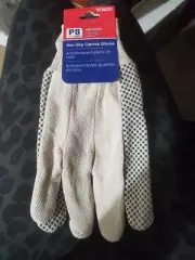 PROJECT SOURCE, NEW NON-SLIP MULTI-PURPOSE CANVAS GLOVES