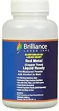 Brilliance Laser Inks 120 ml Red (Copper Tone) Liquid Ready Laser Marking Powder for High Contrast Metals Mark | Permanent Durable Metal Ink for Fiber, YAG, and CO2 Laser Engraver