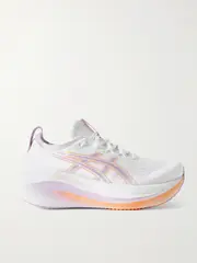 [Asics] Asics - Gel-nimbus 27 Leather-trimmed Mesh Sneakers - White - UK 3.5 UK 3.5 White