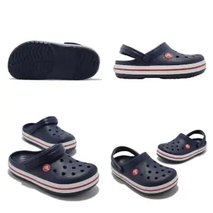 【Crocs】洞洞鞋 Crocband Clog K 藍 布希鞋 童鞋 中童 涼拖鞋 小朋友 卡駱馳(207006485)