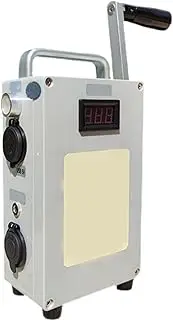 [YXINHONGYUE] 12v 30w High Power for Emergency Generator, Folding handle With lighting Hand Crank Generator Suitable for mobile phone emergency power outage, teaching experiments