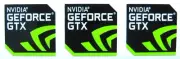 3 pcs Sticker for NVIDIA GEFORCE GTX 17.5mm x 17.5mm Label Logo Decal Case Badge