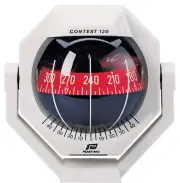 CONTEST 130 SAILBOAT COMPASS - BRACKET MOUNT, WHITE WITH RED CARD