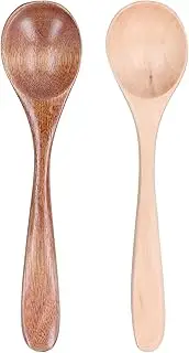 Wooden Spoon Set Phoebe Wood Durable Heat Resistant Scratch Proof Kitchen Utensils for Cooking Baking Home Restaurant 2Pcs