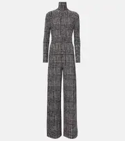 [Norma Kamali] Norma Kamali Turtleneck plaid jumpsuit AU 8 black