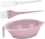 TENOL Hair Coloring Tool,Hair Dye Kit, Salon Tool, Professional Tinting Bowl,DIY Color Silicone Color Mixing Coloring Bowl, Pink