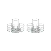 2pcs Cosmetic Storage Rack Spices Makeup Turntable Organizer Rotating Tray For Jewelry Multifunctio