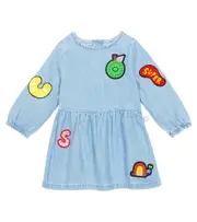 [Stella McCartney Kids] Stella McCartney Kids Patch-appliquéd denim dress M 3 blue