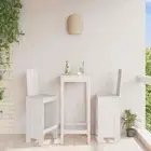 vidaXL Bar Stools 2 pcs White 40x42x120 cm Solid Wood Pine