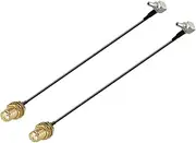 POBADY 2PCS SMA Female to CRC9 Male Right Angle Adapter 90 Degree 4G Antenna Extension Cable RF Coaxial Pigtail Cable RG174 15CM/6In for 3G 4G LTE Modem Router Hotspot Mobile