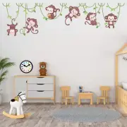 Monkey Wall Stickers Jungle Decor Safari Decals for Kids 6monkey