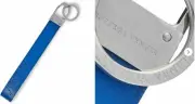 Bottega Veneta Leather Key Fob Keychain Leather Strap Key Ring Clip